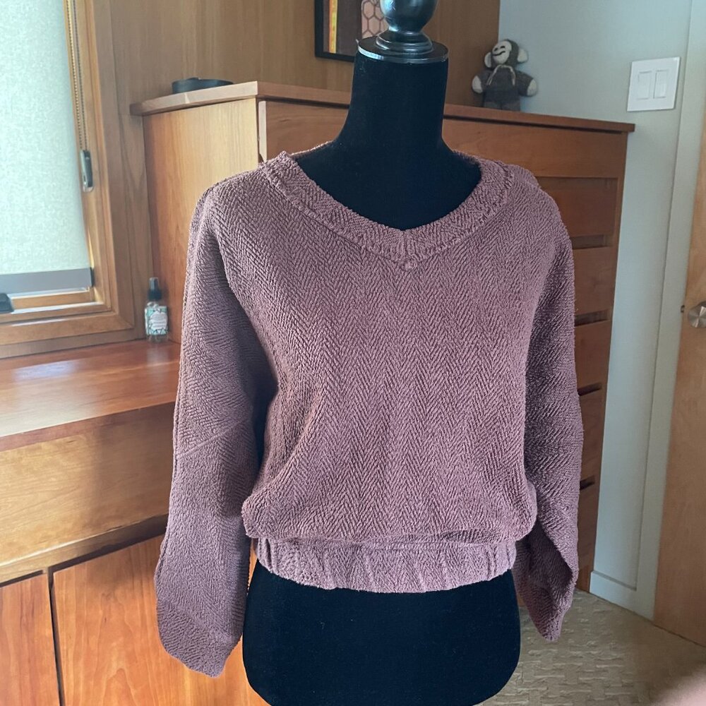 Free People Cinch Waist Dolman Sleeve Pullover S - Picture 2 of 6